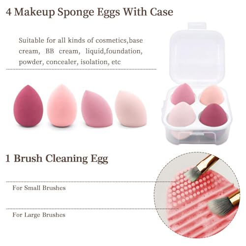 Makeup Brushes 22 Pcs Makeup Kit,Foundation Brush Eyeshadow Brush Make up Brushes Set (Pink, 22 Piece Set) - Image 4