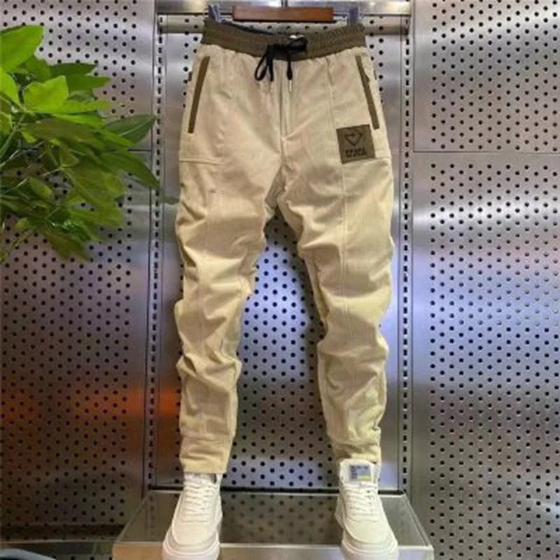 Man Corduroy Sweatpants Autumn Winter Men Baggy Joggers Fashion Streetwear Casual Fleece Harem Pants Plus Size Fashion Trousers - Image 4