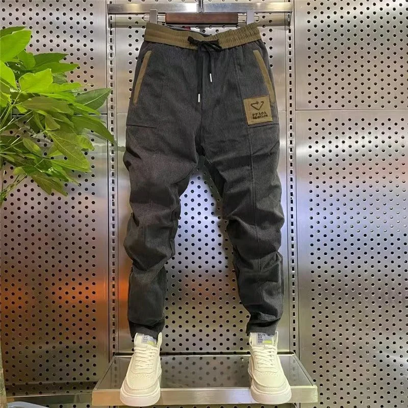 Man Corduroy Sweatpants Autumn Winter Men Baggy Joggers Fashion Streetwear Casual Fleece Harem Pants Plus Size Fashion Trousers - Image 6