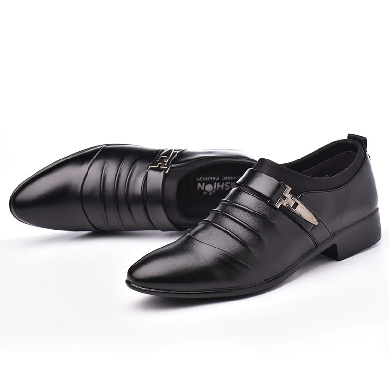Man Flat Classic Men Dress Shoes PU Leather Wingtip Carved Italian Formal Oxford Plus Size 38-48 for Winter 2021 - Image 5