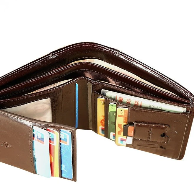 ManBang Male Genuine Leather Wallets Men Wallet Credit Business Card Holders Vintage Brown Leather Wallet Purses High Quality - Image 8