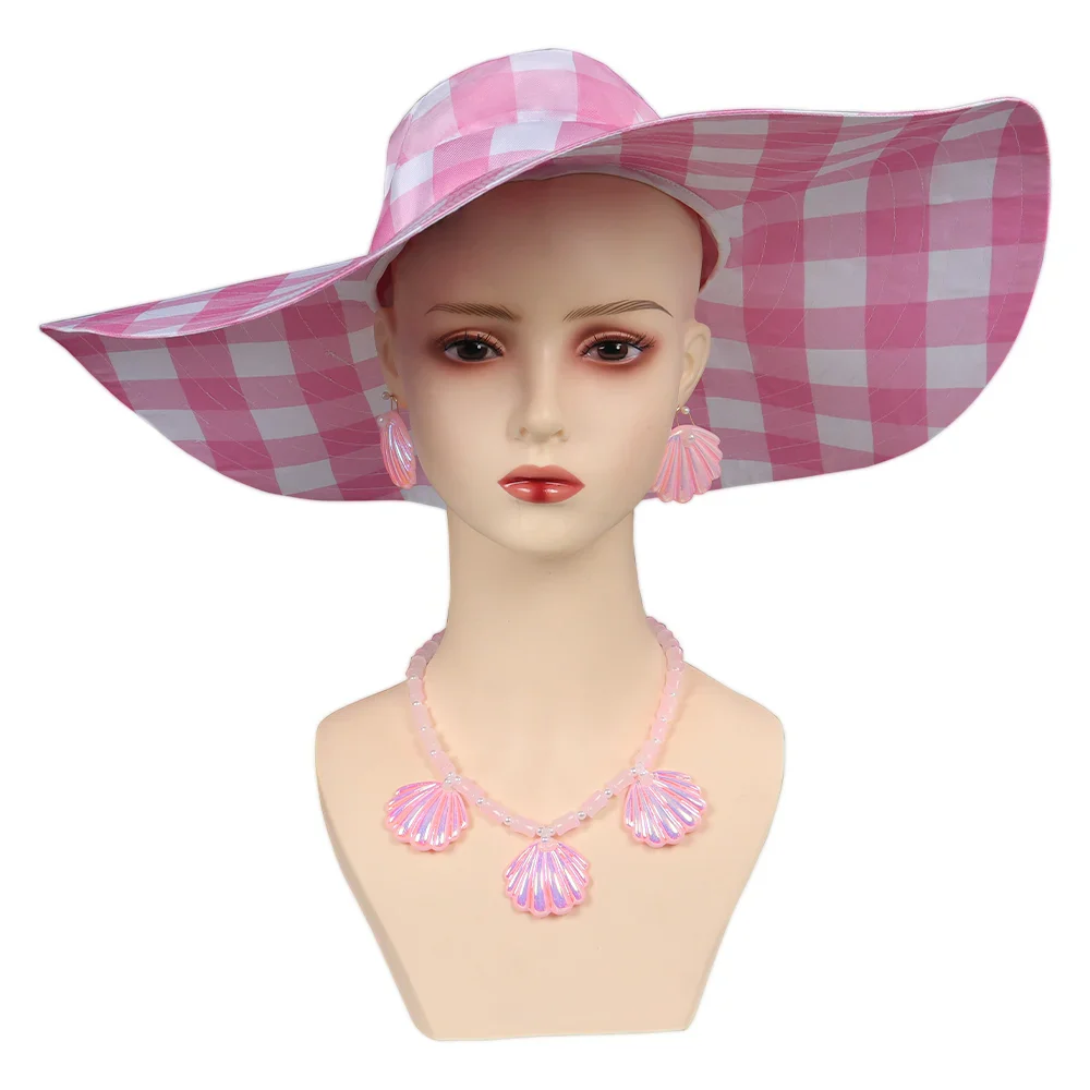Margot Barbier Cosplay Costume Women Girls Princess Pink Dress T-shirt Skirt Hat Fantasia Outfits Halloween Carnival Party Suit - Image 10