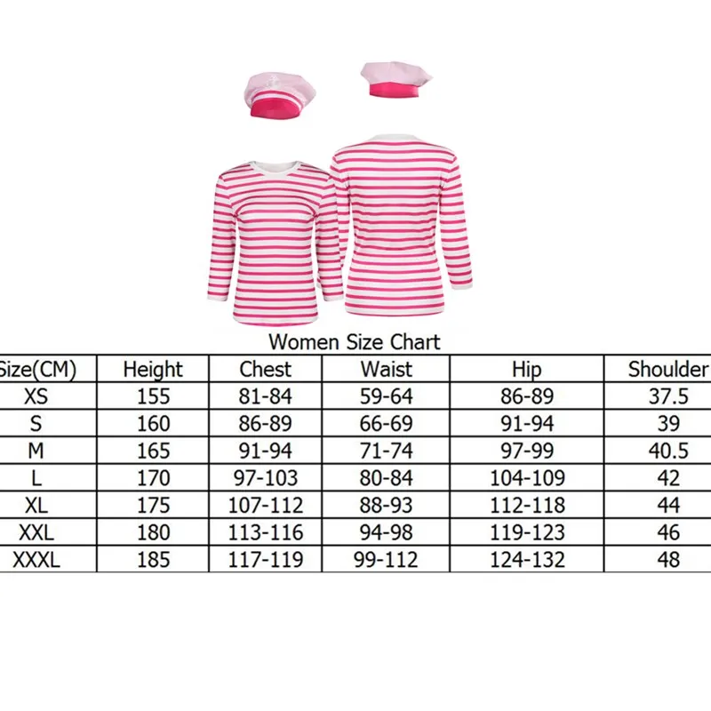 Margot Barbier Cosplay Costume Women Girls Princess Pink Dress T-shirt Skirt Hat Fantasia Outfits Halloween Carnival Party Suit - Image 8