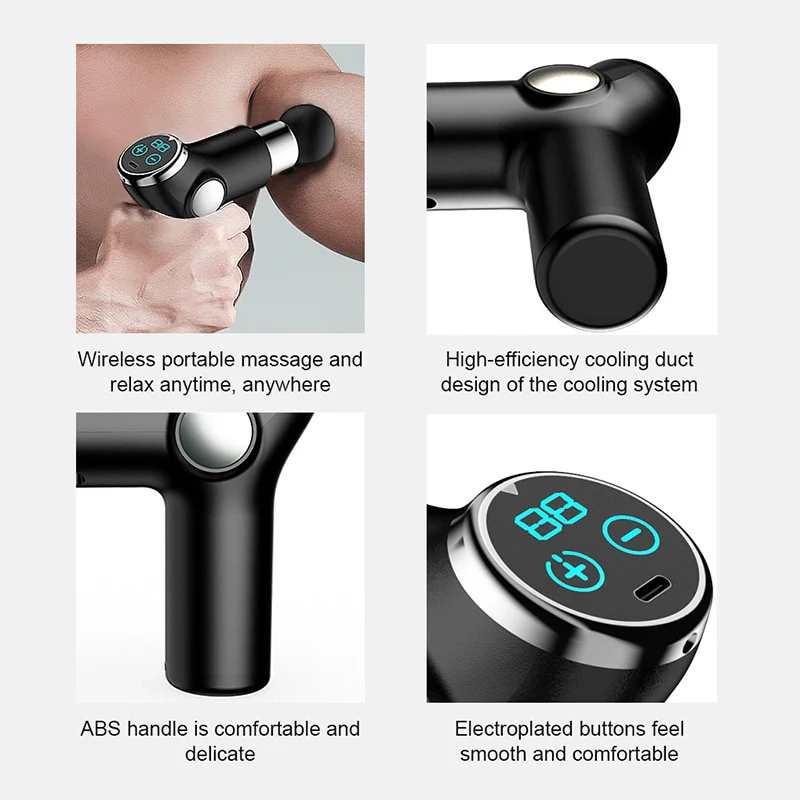 Massage Gun 32 Speed Deep Tissue Percussion Muscle Massager Fascial Gun For Pain Relief Body And Neck Vibrator Fitness - Image 12