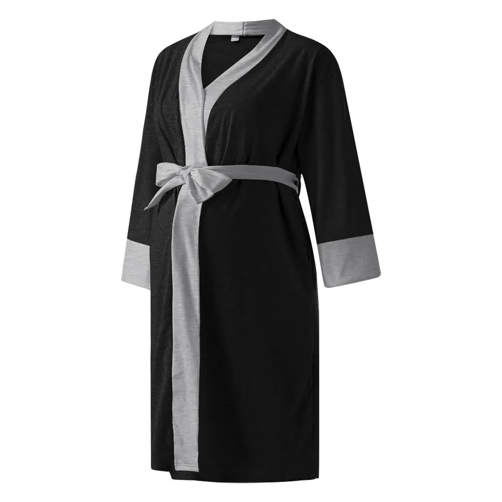 Maternity Robe Pregnant Women Nursing Nightwear Pajama Sleepwear Ropa Mujer Embarazada Premama - Image 2