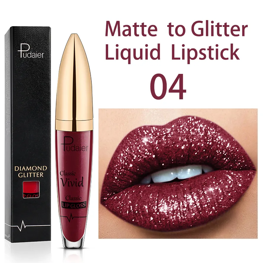 Matte Glitter Liquid Lipsticks Diamond Shiny Lip Gloss Waterproof Long Lasting Pearl Lipgloss Women Lip Tint Makeup Maquillaje - Image 9