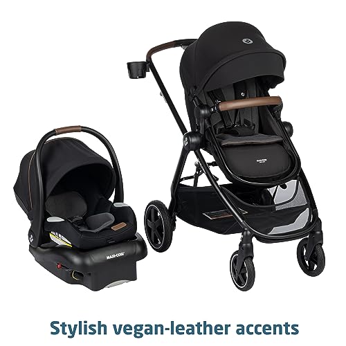 Maxi-Cosi Zelia™ Luxe 5-in-1 Modular - Baby Travel System Car Seat and Stroller, Infant Car Seat and Stroller Combo, Baby Car Seat and Stroller Combo in New Hope Black - Image 2