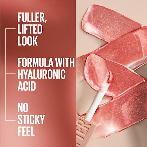Maybelline Lifter Gloss, Hydrating Lip Gloss with Hyaluronic Acid, High Shine for Plumper Looking Lips, Ice, Pink Neutral, 0.18 Ounce - Image 9