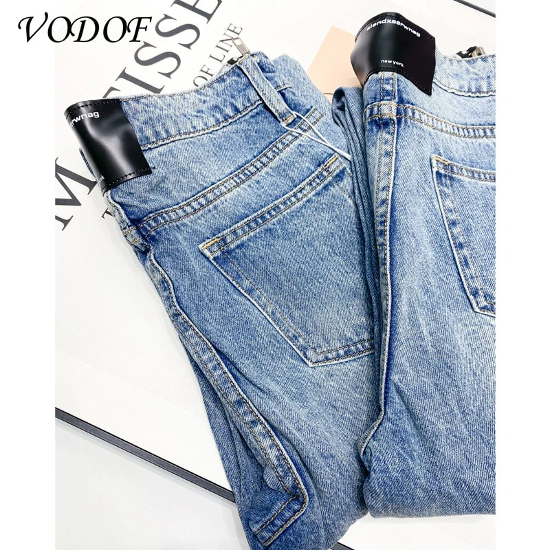 Mcefilee Straight Jeans Women Plus Size High Waisted Denim Pants Wide Leg Vintage Streetwear Full Length Trousers - Image 3