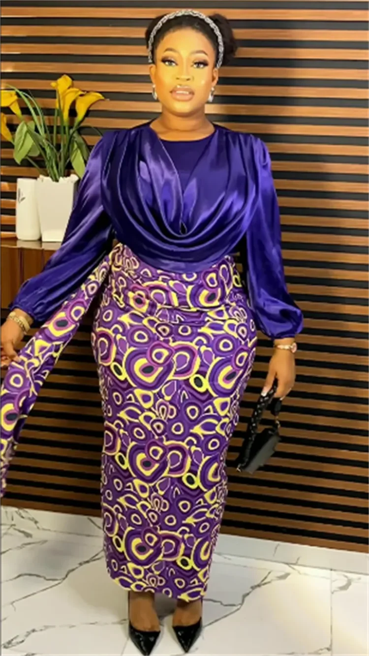 MD Plus Size African Elegant Party Dresses for Women 2023 New Fashion Chiffon Maxi Long Dress Kaftan Muslim Gown Ladies Clothing - Image 8
