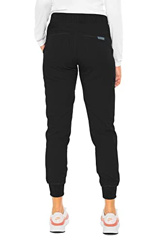 Med Couture Women's Touch CollectionYoga Jogger Jenny Scrub Pant, Black, Medium - Image 6