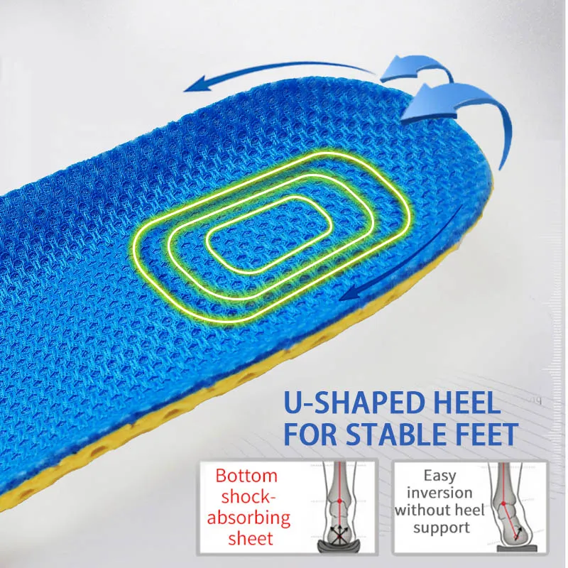 Memory Foam Insoles For Shoes Sole Mesh Deodorant Breathable Cushion Running Insoles For Feet Man Women Orthopedic Insoles - Image 3