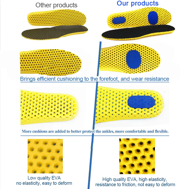Memory Foam Insoles For Shoes Sole Mesh Deodorant Breathable Cushion Running Insoles For Feet Man Women Orthopedic Insoles - Image 5