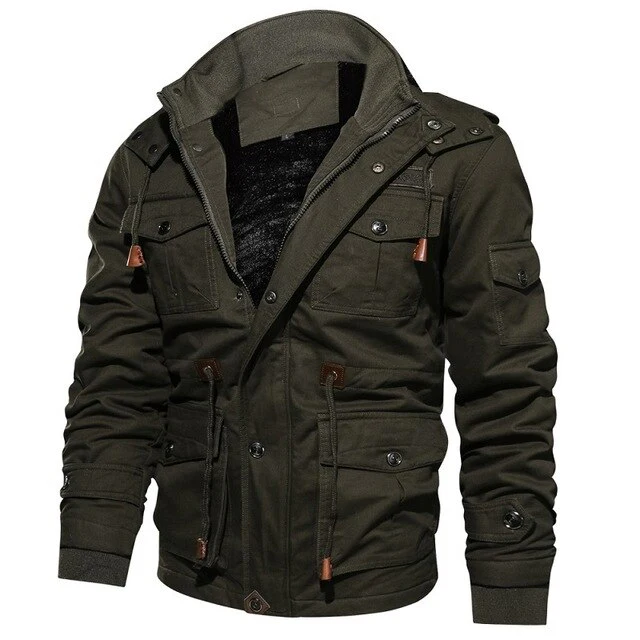 Men's Winter Fleece Jacket Coats Thick Warm Casual Parkas Military Jackets Men jaquetas masculina inverno Hooded Overcoat 5XL - Image 4