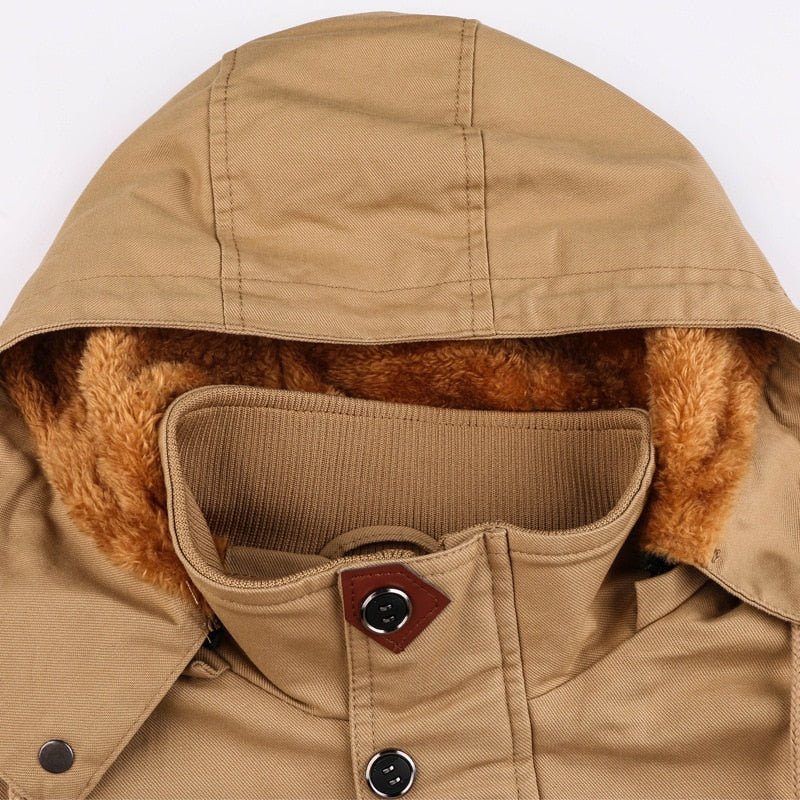 Men's Winter Fleece Jacket Coats Thick Warm Casual Parkas Military Jackets Men jaquetas masculina inverno Hooded Overcoat 5XL - Image 8
