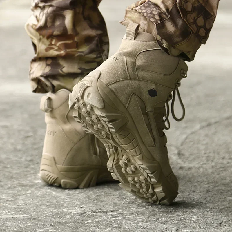Men Boots Outdoor Waterproof Cow Suede Work Men Ankle Boots Hiking Safety Shoes Mens Athletic Shoes - Image 2