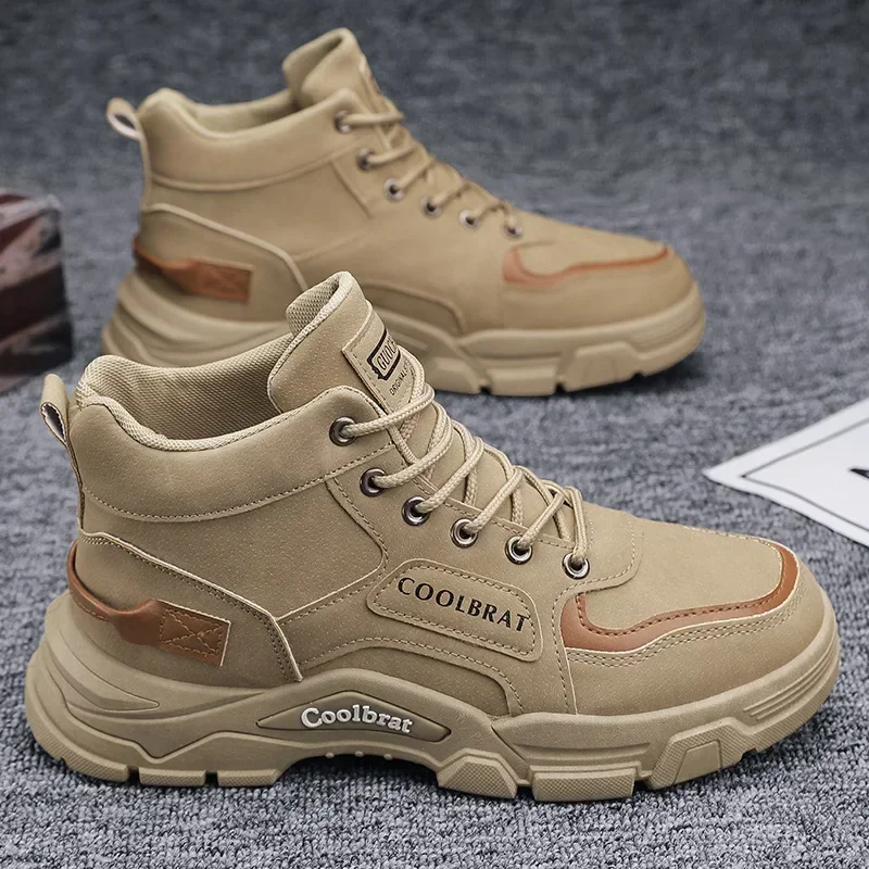 Men Boots Winter High Top Leather Shoes Fashion Cotton Shoes Fashion Ankle Boots Casual Outdoor Shoes Male Sneakers New - Image 5