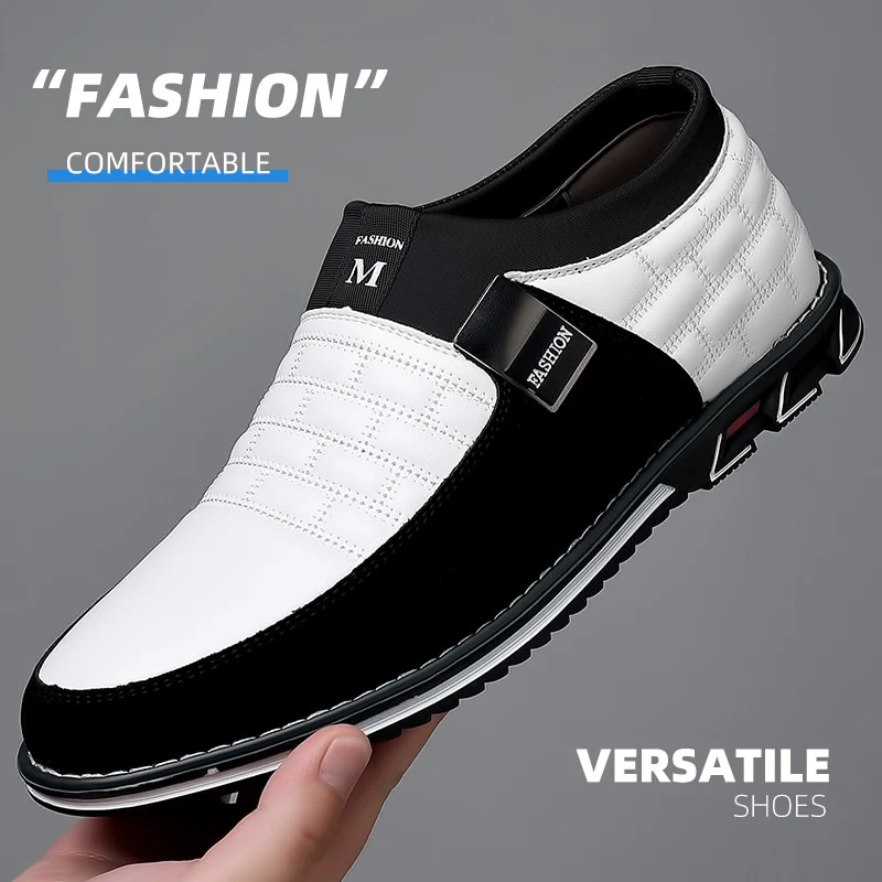 Men Business Shoes Slip on Party Men Shoes Comfortable PU Leather Shoes for Man Wedding Dress Shoes for Male Zapatos Hombre - Image 2