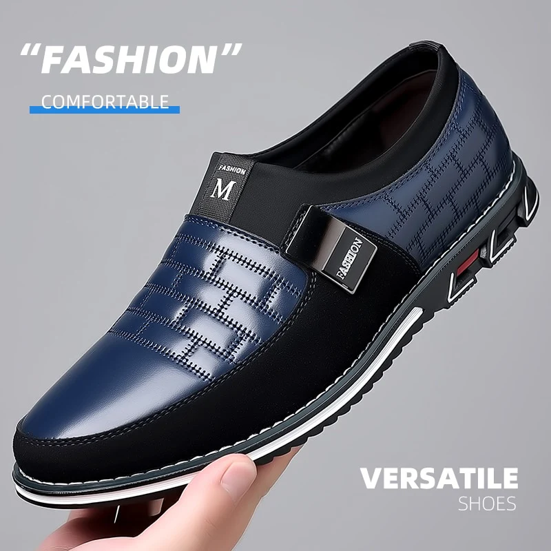 Men Business Shoes Slip on Party Men Shoes Comfortable PU Leather Shoes for Man Wedding Dress Shoes for Male Zapatos Hombre - Image 5