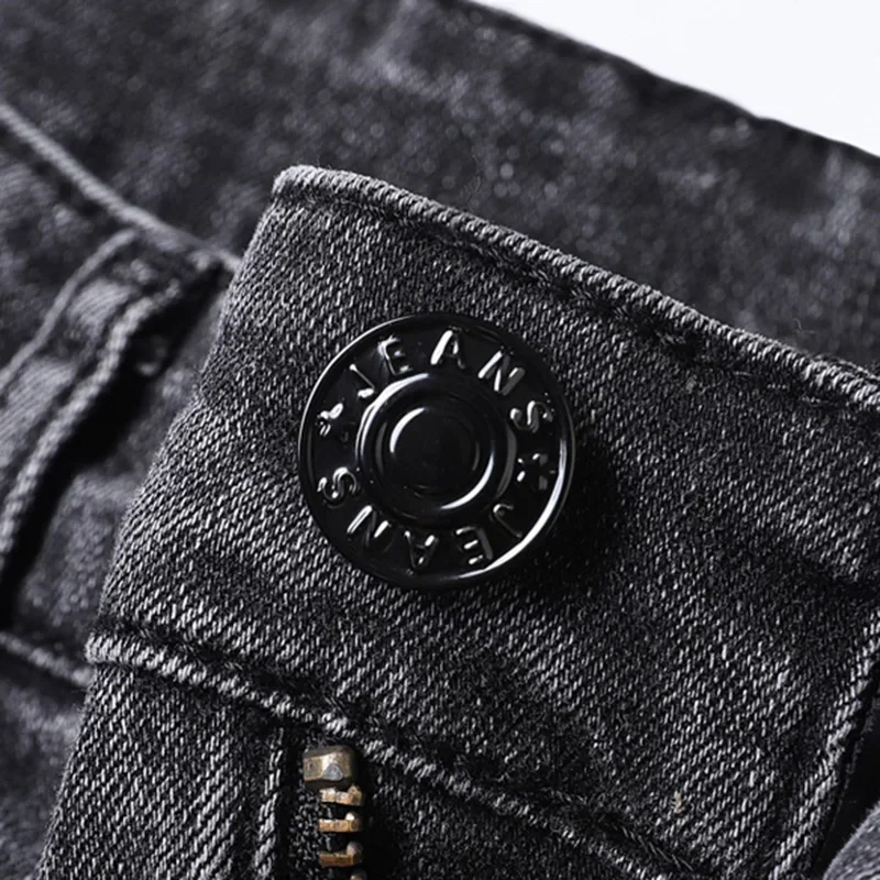Men Casual Stretch Jeans Male 2025 New Fashion Classic Business Straight Leg Smoke Gray Work Denim Trousers Brand Clothing - Image 23