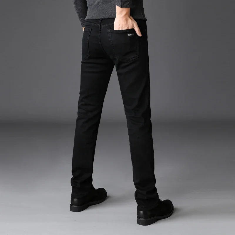 Men Classic Advanced Fashion Brand Jeans Jean Homme Man Soft Stretch Black Biker Masculino Denim Trousers Mens Pants Overalls - Image 3