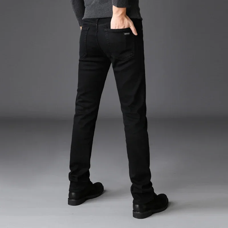 Men Classic Advanced Fashion Brand Jeans Jean Homme Man Soft Stretch Black Biker Masculino Denim Trousers Mens Pants Overalls - Image 3