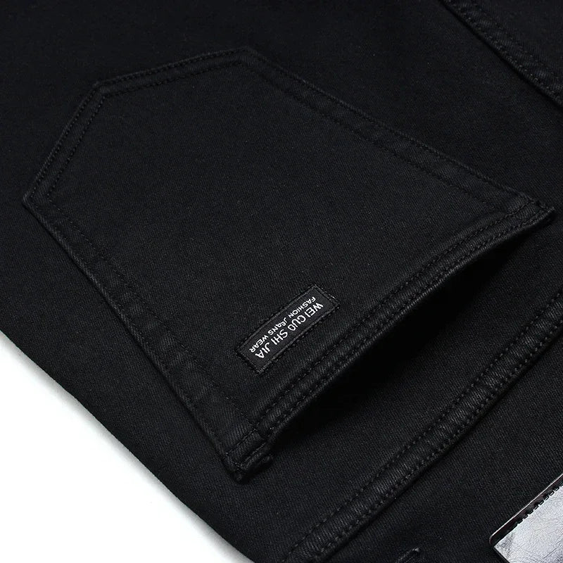 Men Classic Advanced Fashion Brand Jeans Jean Homme Man Soft Stretch Black Biker Masculino Denim Trousers Mens Pants Overalls - Image 6