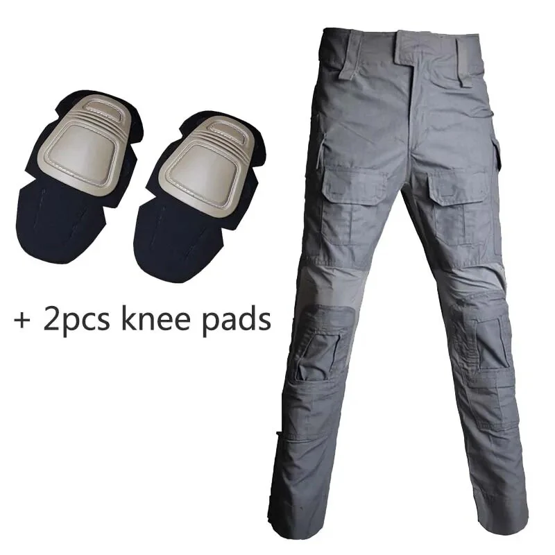 Men Combat Pants with Knee Pads Army Military Airsoft Tactical Men Work Pants Camouflage Multicam Trekking Hunting Clothes Mens - Image 3