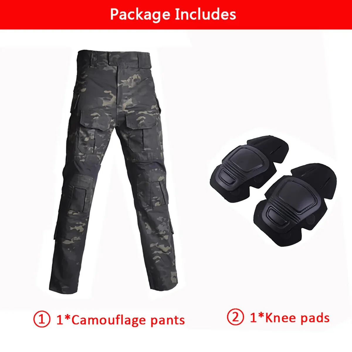 Men Combat Pants with Knee Pads Army Military Airsoft Tactical Men Work Pants Camouflage Multicam Trekking Hunting Clothes Mens - Image 5