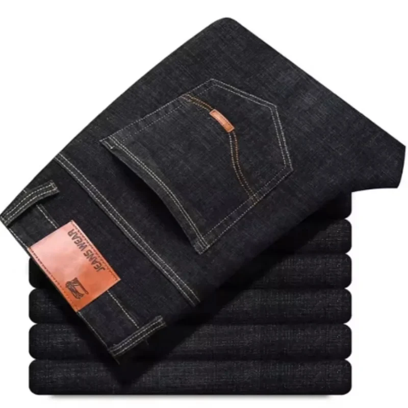 Men Fashion Straight Jeans Men 2025 New Stretch Slim Fit Pants Comfortable Soft Business Denim Trousers Male Brand Clothing - Image 17