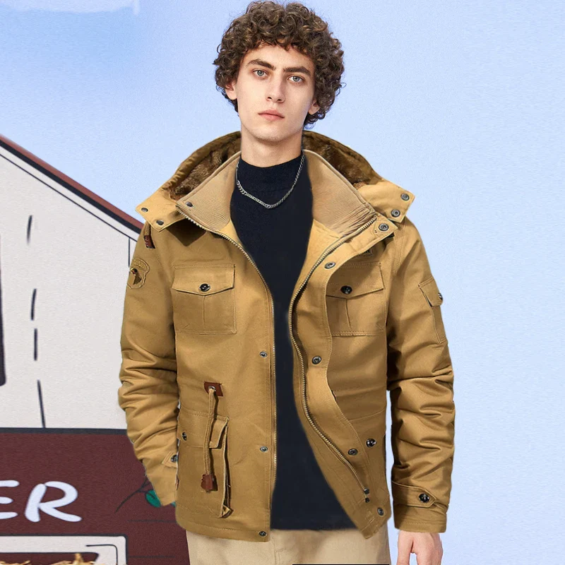Men Jacket Coats Fashion Trench Coat New Winter Casual Thick Overcoat Black Gentleman Jacket Male Long Jacket Dropshipping - Image 2