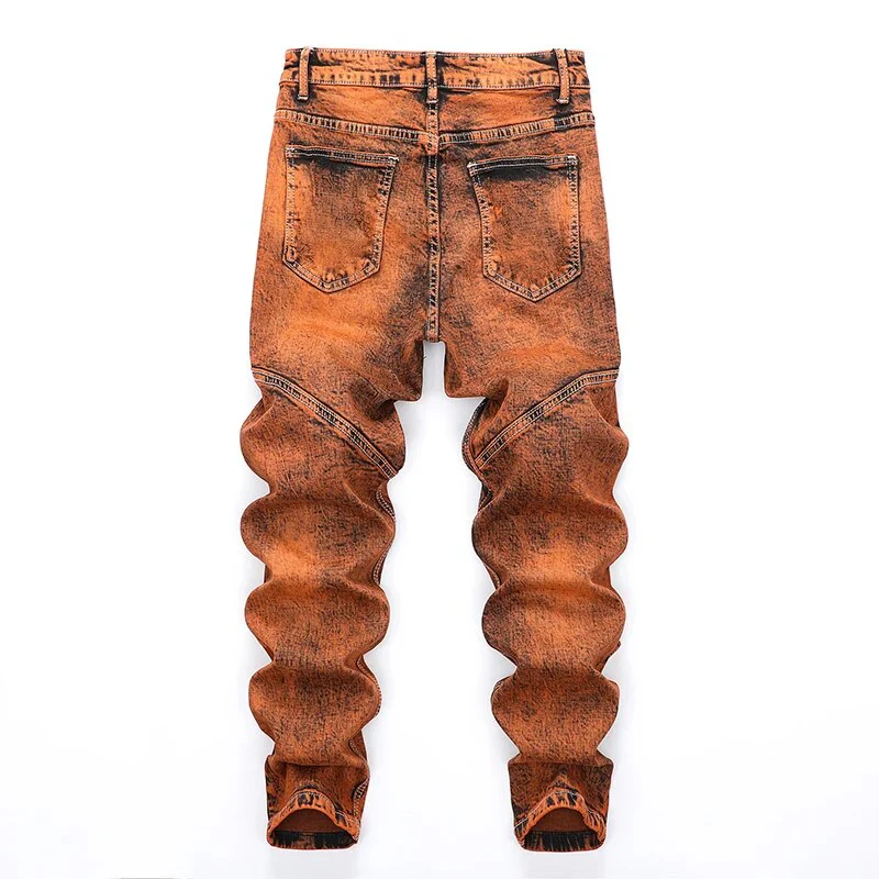 Men Jeans Streetwear Ripped Denim Pants Trend Brand Trousers For Men Casual Solid Biker Destroyed Hole Slim Fit High Quality - Image 2