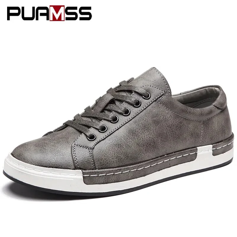 Men Leather Casual Shoes Men Sneakers 2020 Autumn Brand Mens Suede Shoes Comfortable Flat Male Footwear Zapatillas Hombre - Image 9