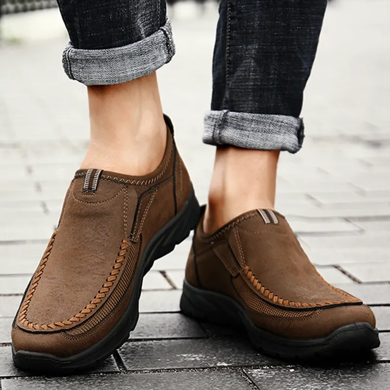 Men Loafers  Casual Shoes Men Sneakers 2022 Fashion Comfortable Retro Soft Outdoor Male Walking Casual Footwear Men Shoes - Image 4