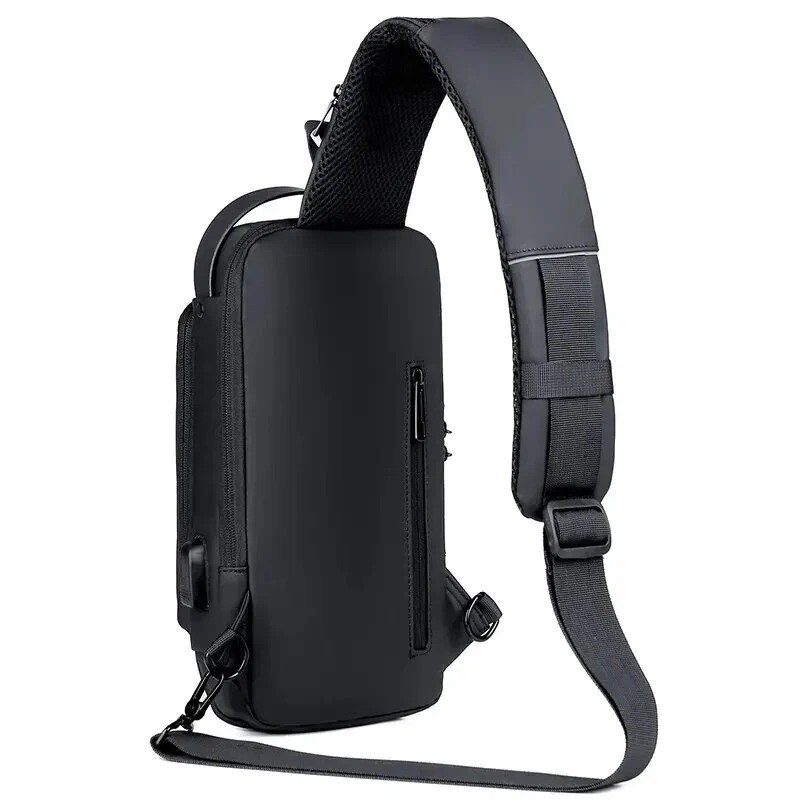 Men Multifunction Anti Theft USB Shoulder Bag Man Crossbody Cross Body Travel Sling Chest Bags Pack Messenger Pack - Image 2