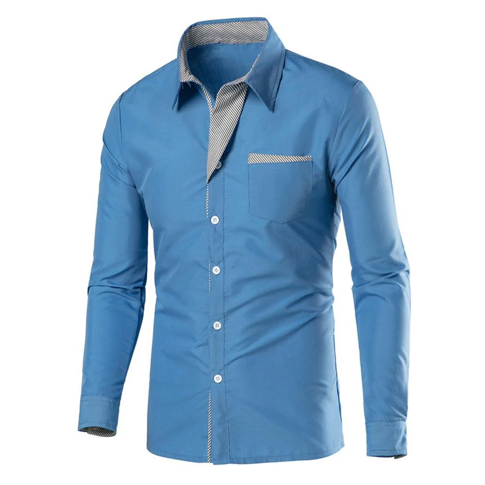 Men Shirts Long Sleeve Button up Shirt Top Shirts Muscular body chemise homme 2023 - Image 10