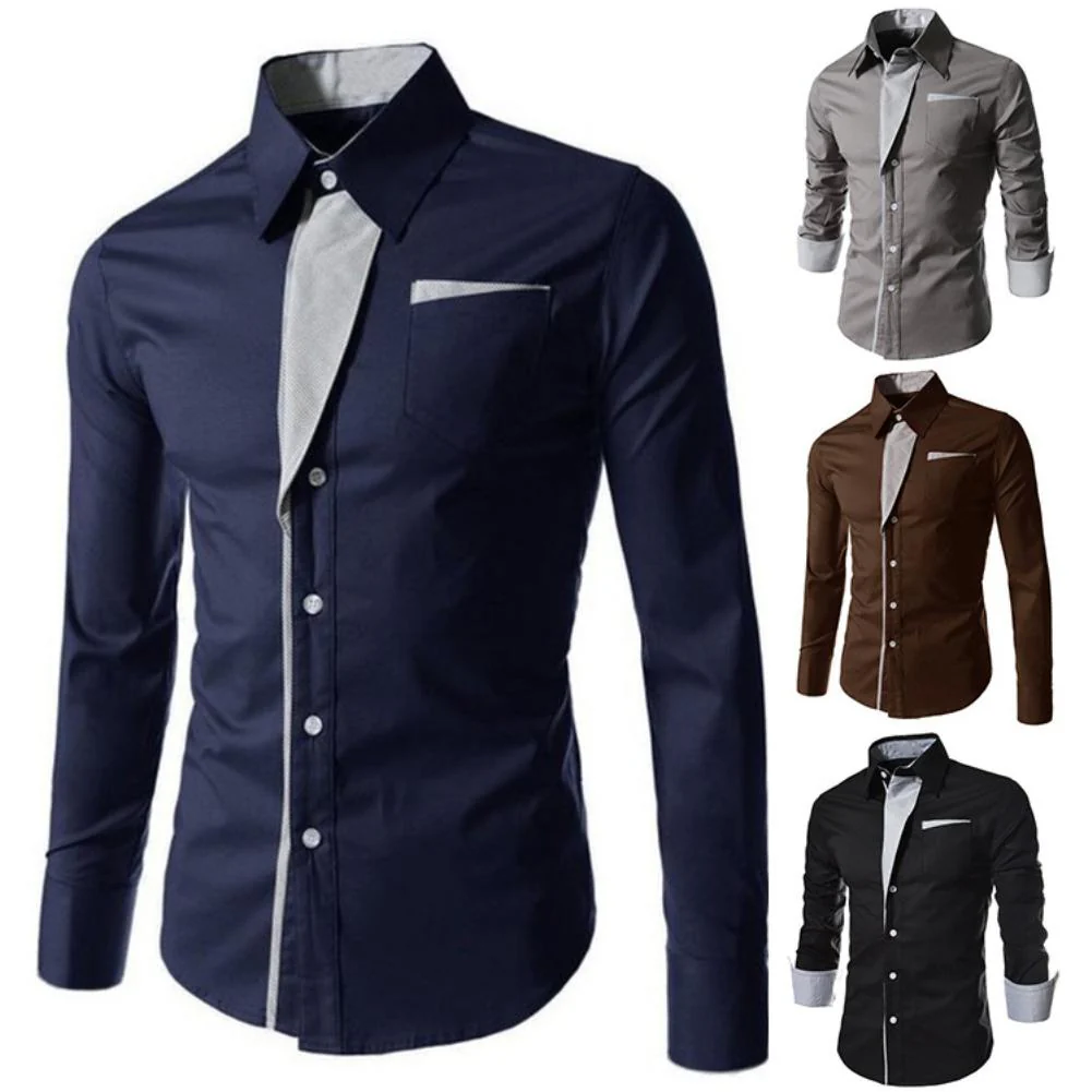 Men Shirts Long Sleeve Button up Shirt Top Shirts Muscular body chemise homme 2023 - Image 11