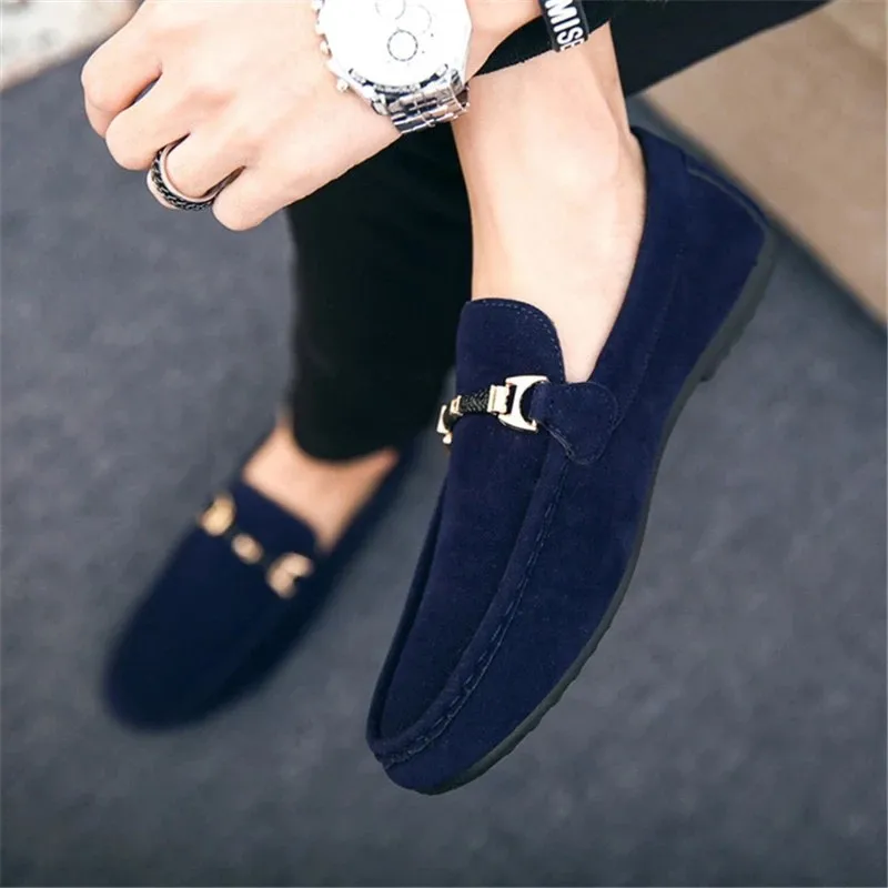 Men Shoes Black Blue Red Loafers Slip on Male Footwear Adulto Driving Moccasin Soft Comfortable Casual Shoes Men Sneakers Flats - Image 2