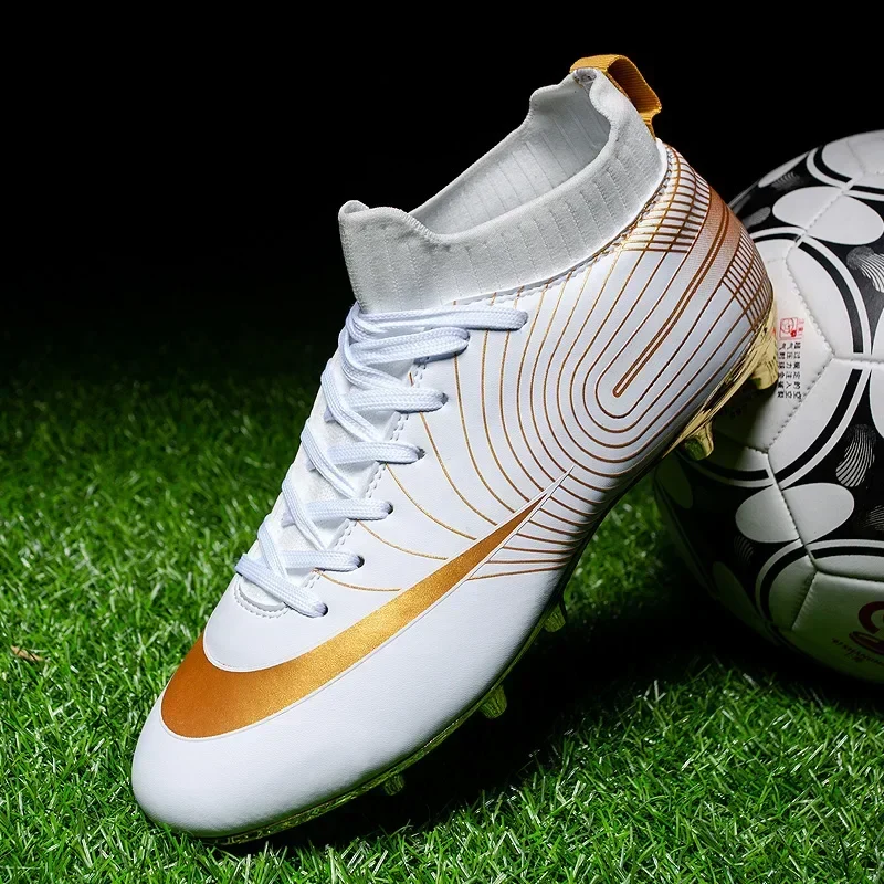 Men Soccer Shoes Professional Unisex Ankle Football Boots Cleats Grass Training Match Sneakers Futsal Professional Non Slip Soft - Image 3