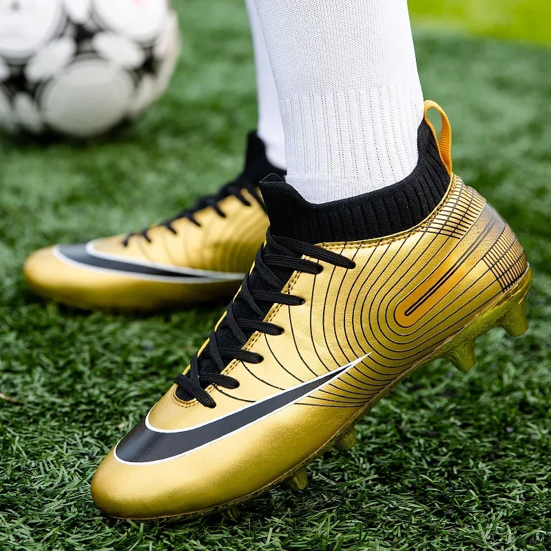 Men Soccer Shoes Professional Unisex Ankle Football Boots Cleats Grass Training Match Sneakers Futsal Professional Non Slip Soft - Image 4