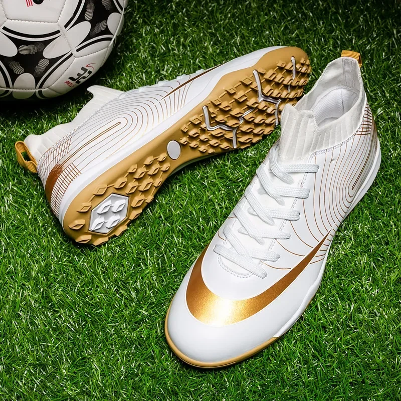 Men Soccer Shoes Professional Unisex Ankle Football Boots Cleats Grass Training Match Sneakers Futsal Professional Non Slip Soft - Image 5