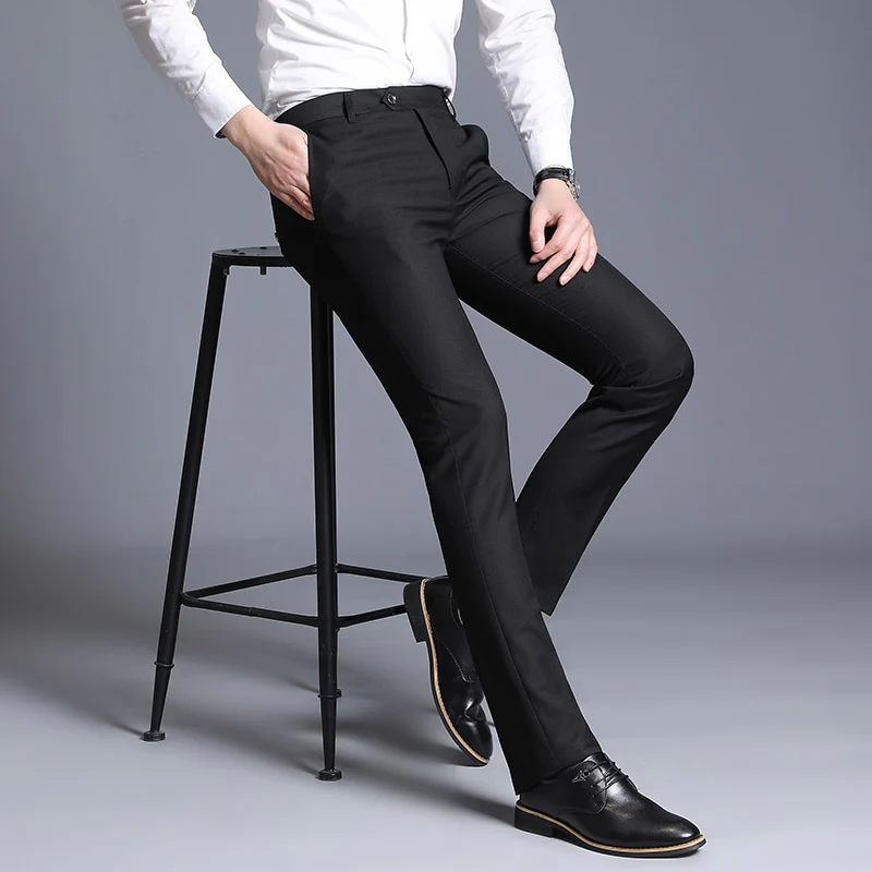 Men Suit Pants 2022 Mens Thin Dress Pants Straight Business Office Trousers Man Formal Pants Classic Male Pantalon Hombre 38 - Image 7
