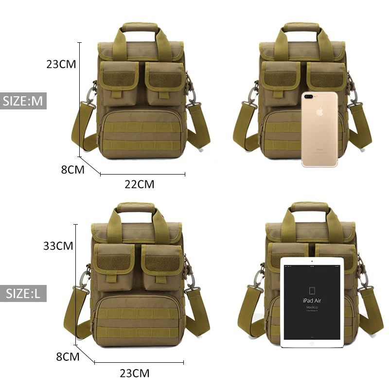 Men Tactical Handbag Laptop Military Bag Shoulder Crossbody Bags Camouflage Molle Hunting Camping Hiking Sports Outdoor XA318D - Image 12