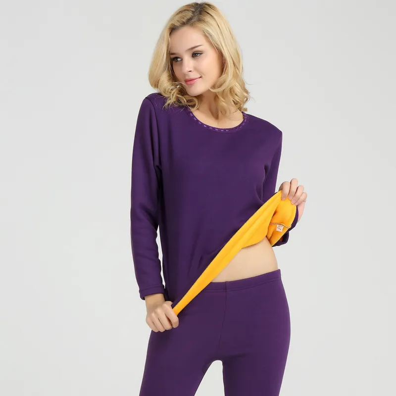 Men Thermal Underwear 2018 New Winter Women Long Johns thick fleece underwear sets keep warm in cold weather size L to 6XL - Image 5