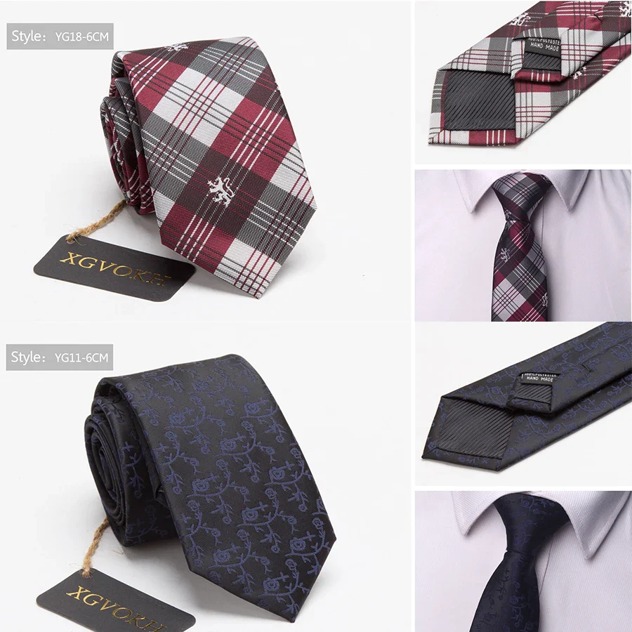 Men ties necktie Men's vestidos business wedding tie Male Dress legame gift gravata England Stripes JACQUARD WOVEN 6cm - Image 5