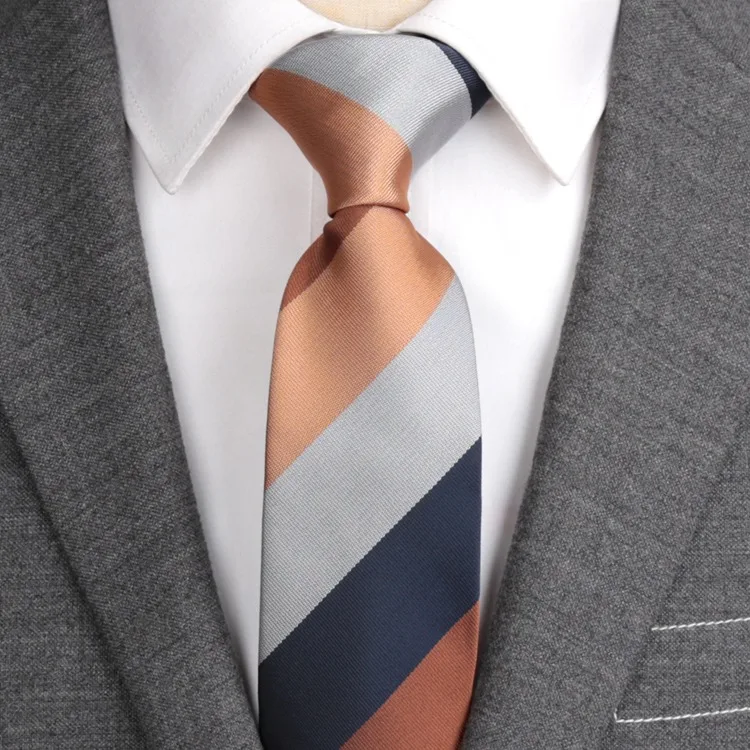 Men ties necktie Men's vestidos business wedding tie Male Dress legame gift gravata England Stripes JACQUARD WOVEN 6cm - Image 8