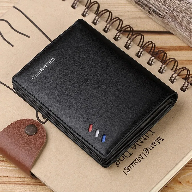 Men Wallets Leather Purse credit card Luxury Card package 2022 WILLIAMPOLO Genuine Leather Men's WalletsNew Design Men Short - Image 6