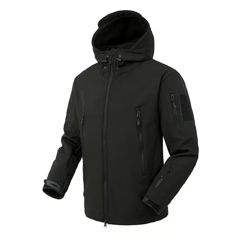 Men's Autumn Winter SoftShell Fleece Waterproof Jackets Male Hood Coats Fishing Hiking Camping Climbing Skiing Pants Trousers - Image 10