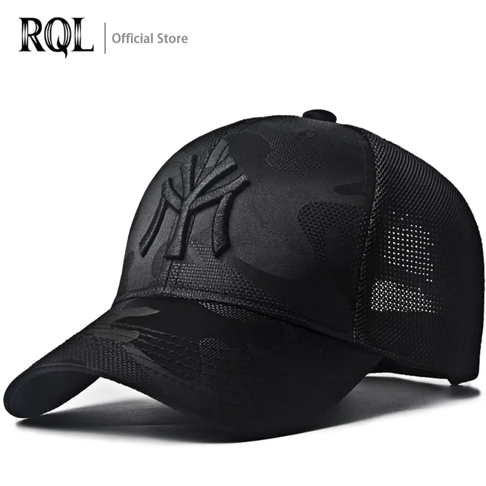 Men's Black Baseball Cap Embroidery Totem Military Camouflage Trucker Hat New Hip Hop Luxury Winter Sun Male  Sport Mesh Brand - Image 8
