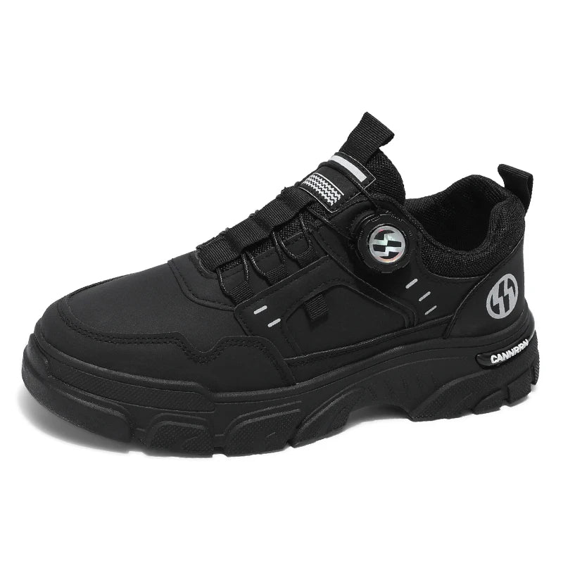 Men's boots autumn and winter new rotating shoelaces fashion casual boots youth outdoor boots anti slip soft sole workwear boots - Image 7